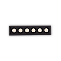 Plafonnier encastr� LIKA SLIM D12 FI RECESSED TRIM 6 flammes, UGR < 19, on/off IP20, noir mat 