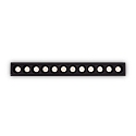 Plafonnier encastr� LIKA SLIM D24 FI RECESSED TRIM 12 flammes, UGR < 19, on/off IP20, noir mat 