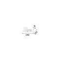 Ideal Lux wall luminaire KOMODO-2 AP LED right, with USB charging function, with shelf LED IP20, white