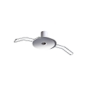 Rosette d'installation ROUND RECESSED 1 voie, rond, chrome, brillant