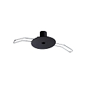 Rosette d'installation ROUND RECESSED 1 voie, rond, noir mat
