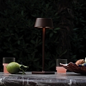 Ideal Lux Lampe de table � accu PURE IP54, marron caf� gradable