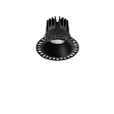 ceiling recessed luminaire GAME TRIMLESS ROUND 100MM round, rigid, flush, UGR < 19, switchable IP40/IP20, black 