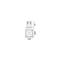 Ideal Lux Plafonnier encastr� GAME TRIMLESS SQUARE angulaire, rigide, affleurant, UGR < 19, commutable IP40/IP20, noir 