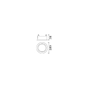 Ideal Lux recessed housing ZEUS round, white