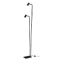 Lampadaire GINGER PT2 à 2 flammes GU10 IP20, noir 