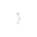Ideal Lux bollard lamp TESLA 80 G9 IP44, coffee brown dimmable