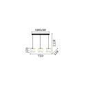 Ideal Lux Luminaire à suspension LINGOTTO SP3 SINGLE 3 flammes, 3 fois, réglable G9 IP20, noir mat 