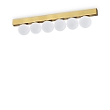 Luminaire de plafond PING PONG IP20, laiton brossé 