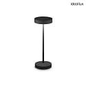 battery table lamp TOFFEE IP54, black dimmable
