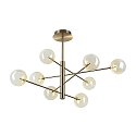 Luminaire à suspension EQUINOXE 8 flammes G4 IP20, ambre 
