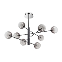 Luminaire à suspension EQUINOXE 8 flammes G4 IP20, couleurs fumée 