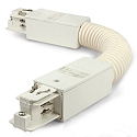 Connecteur flexible triphasé CLASSIC, scintillant, blanche