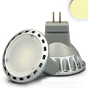 Pin based LED reflector lamp MR11 diffuse, 12V AC / DC, G4, 2W 3000K 120lm 120�, not dimmable, matt