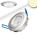 Lumi�re encastr�e IP40, argent gradable 8W 700lm 2700K 72� 72� CRI 80-89