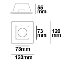 ISOLED Lumière encastrée GX5.3 IP20, blanche