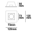 ISOLED Lumière encastrée GX5.3 IP20, blanche