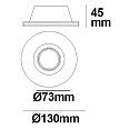 ISOLED Lumière encastrée GX5.3 IP20, blanche