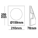 ISOLED Lumière encastrée GU10 IP20, blanche