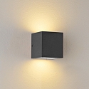 Outdoor wall luminaire Up&Down, IP44, angular, 2x GX53, excl. lamps, aluminium / glass, anthracite