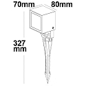 ISOLED Lampe � piquet de terre CUBE IP65, anthrazit 