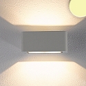 Outdoor LED wall luminaire Up&Down, angular, 4x3W CREE, IP54, 3000K 490lm 120�, aluminium, silver