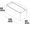 ISOLED Luminaire mural IP54, blanche 