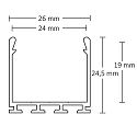 ISOLED Profil de montage WING20, aluminium