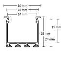 ISOLED Profil WING20, aluminium