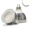 Pin based LED spot MR16 from diffuse glass, 12V AC / DC, GU5.3, 6W 4000K 600lm 120�, not dimmable, frosted