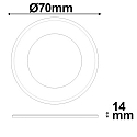 ISOLED Eclairage sous meuble Slim MiniAMP IP20, argent gradable 3W 160lm 2800K 120� 120� CRI >80