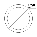 ISOLED LED ceiling luminaire, IP20, round, Ø 22cm, incl. transformer, 18W 4000K 1350lm 120°, white / diffuse