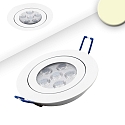 Lumi�re encastr�e pivotant, dimmable IP40, blanche gradable 16W 1050lm 2700K 72� 72� CRI 80-89