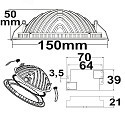 Downlight LUNA indirect IP20, blanche 