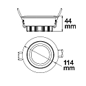 ISOLED Lumi�re encastr�e pivotant, dimmable IP20, blanche gradable 15,1W 1300lm 4000K 45� 45� CRI 80-89