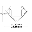 ISOLED Profil d'angle CORNER11, aluminium anodis�