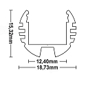 ISOLED Profil ROUND12, aluminium