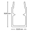 ISOLED Profil MR2 passable, accessible, aluminium