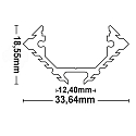 ISOLED Profil d'angle CORNER12, aluminium