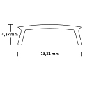 ISOLED Accessoire Couverture du profil COVER2 - SURF12(FLAT) / DIVE12(FLAT) / ROUND12 / TILE, blanc opale, satin� 200cm