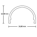 ISOLED Accessoire Suspension c�ble SURF12 RAIL / BORDERLESS (FLAT), blanche 200cm