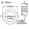 ISOLED Downlight plat IP20, blanche gradable