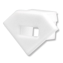 Accessory for profile CORNER11 - endcap (1 pc.), EC42W, white, with cable opening