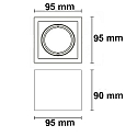 ISOLED Luminaire de plafond pivotant IP20, blanche gradable