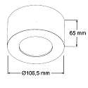 ISOLED Luminaire de surface LUNA indirect IP20, blanche 