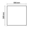 ISOLED LED panel Business Line 600 UGR<19 2H, IP40, 36W 4000K 4600lm 120�, white RAL 9016, not dimmable