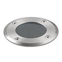 Outdoor in-ground spot for GU10, IP67, walkable, aluminium, excl. lamps, round, � 10.8cm