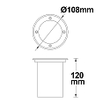 ISOLED Outdoor in-ground spot for GU10, IP67, walkable, aluminium, excl. lamps, round, � 10.8cm