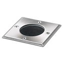 Outdoor in-ground spot for GU10, IP67, walkable, aluminium, excl. lamps, square, 10.8 x 10.8cm