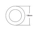 ISOLED Round aluminium cover for recessed spot Sys-90, black
